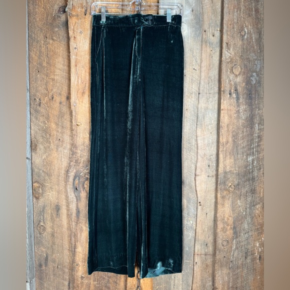 Etro Pants - Etro Dark Green Velvet Pants- Size IT/40. - US/4